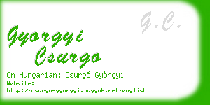 gyorgyi csurgo business card